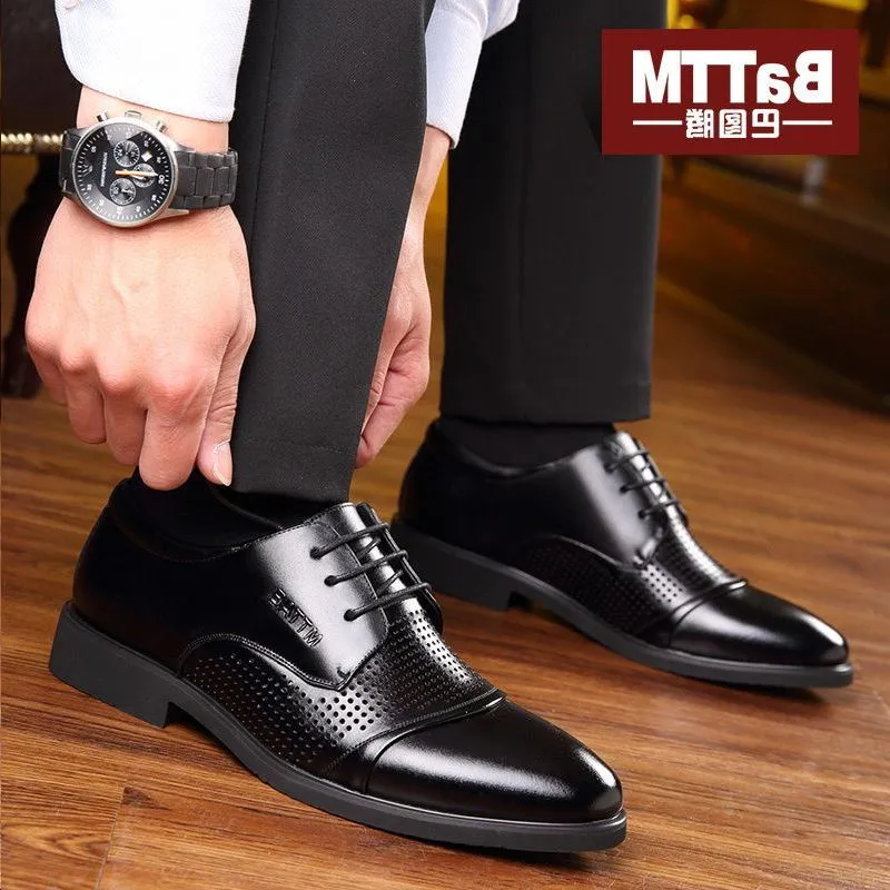 Batotem Dress Shoes Men Low Top Black, Brown-2