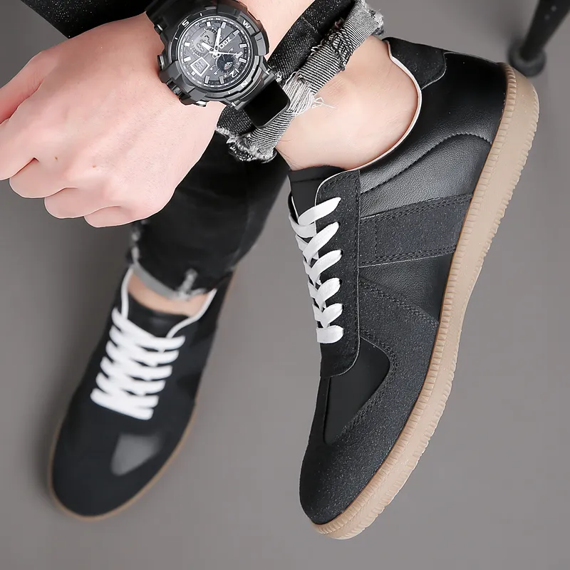 Poitulas Men's Casual Shoes Men Low Top Black, White-2