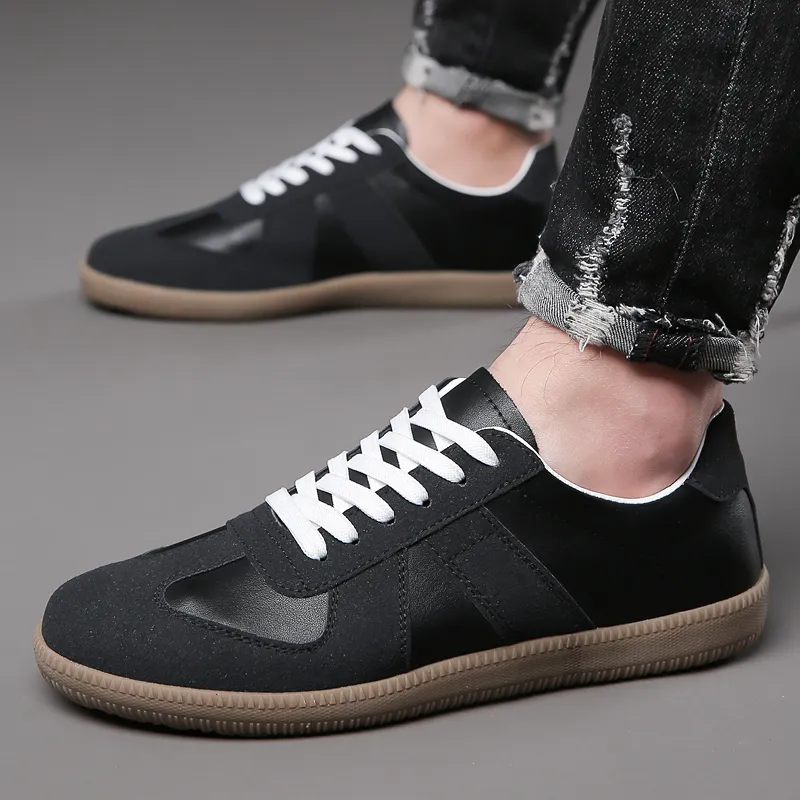 Poitulas Men's Casual Shoes Men Low Top Black, White-1