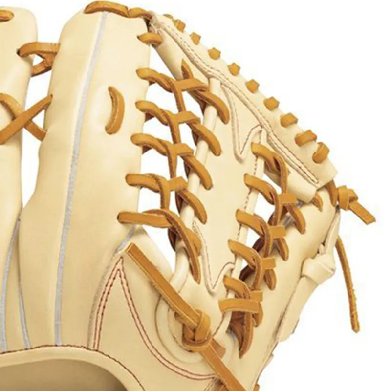 Mizuno Baseball Gloves Pitching Glove Top Grain Cow Leather Unisex Milk White-4