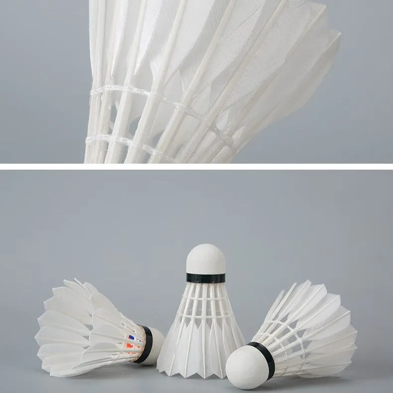 Plume F7 Goose Feather Shuttlecock 12 Pack Goose Feather Everyday Shuttlecocks-1