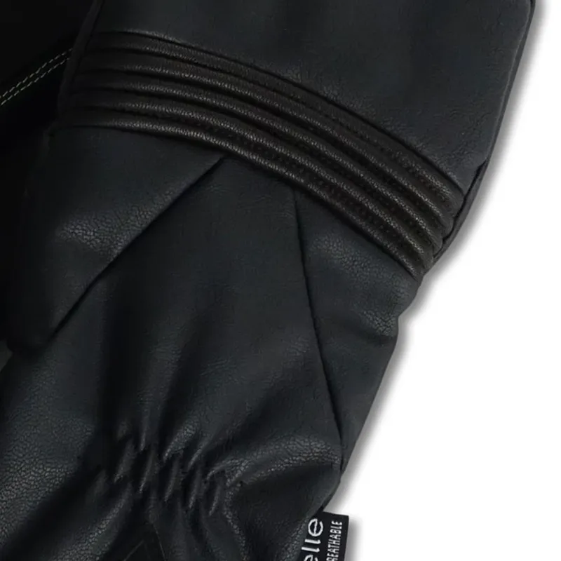 NOVEMBER SNOWMATERIAL Ski Gloves Leather Unisex Black-4