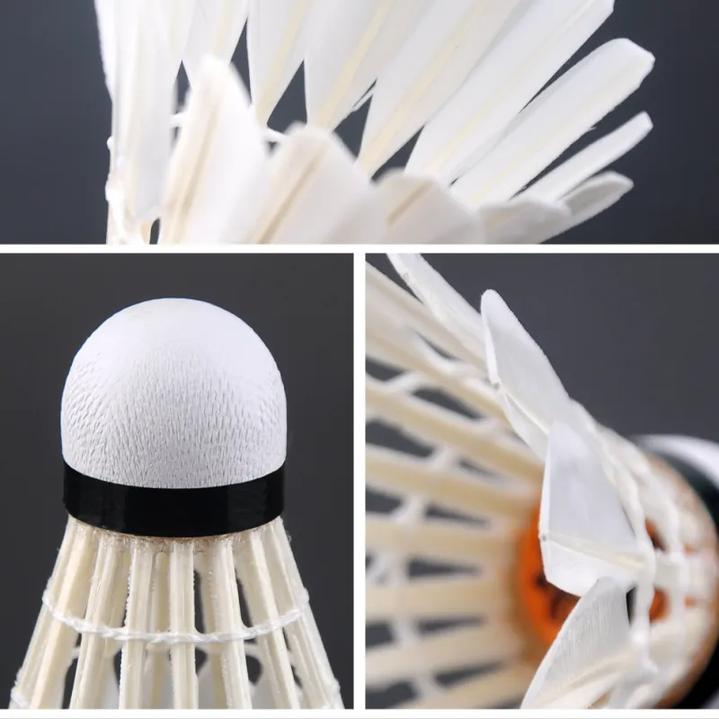 RSL 7GAME Goose Feather Shuttlecock 12 Pack Goose Feather Single Side Goose Feather Training Shuttlecocks-4