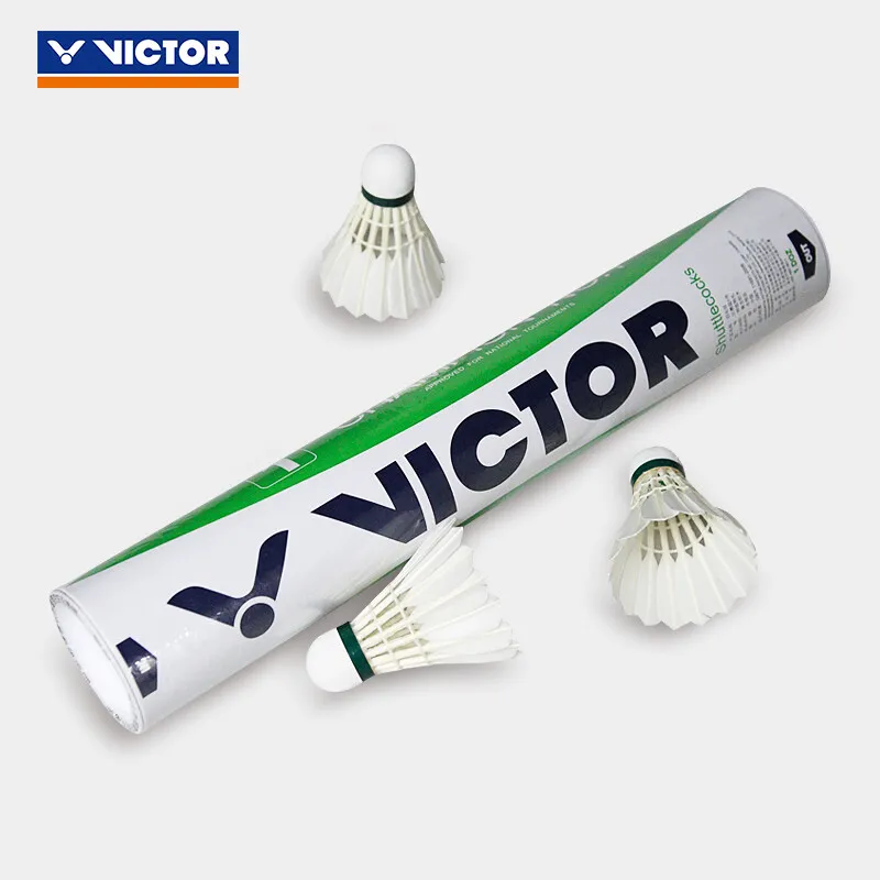 VICTOR Duck Feather Shuttlecock 12 Pack CiGu Duck Feather All Round Duck Feather Match Ball Shuttlecocks-4