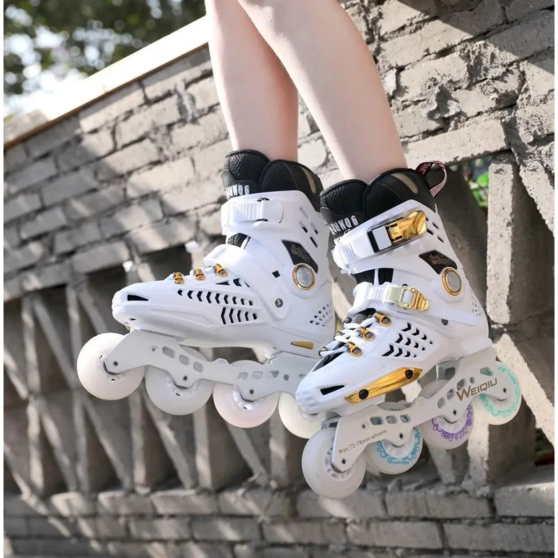 Baijia Inline Skates Unisex White-3