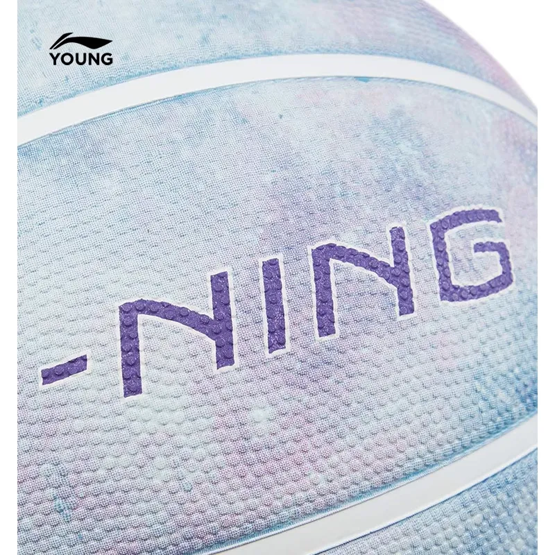 LiNing Rubber Basketball Blue Purple Size 6 Ball Training Unisex-1