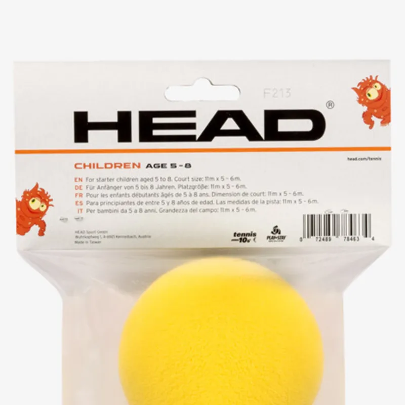 HEAD TIP Tennis Balls Felt Training Ball Training Ball 1 Bag/3 Balls Yellow-4