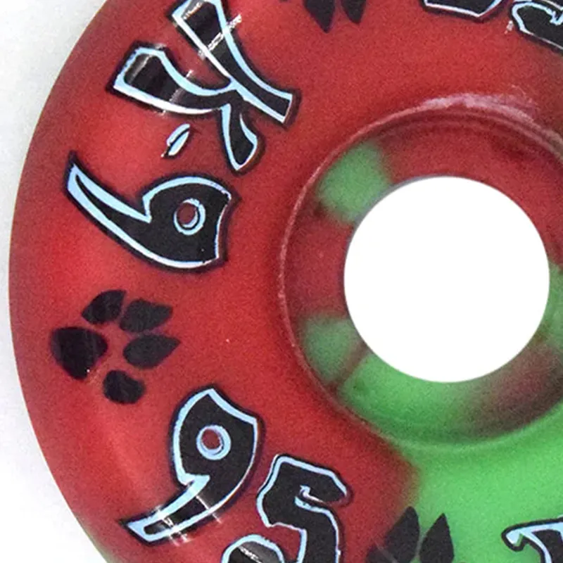 DOGTOWN Skateboard Wheels Land Surfboards 57mm X 95a-Red/Green Swirl-4