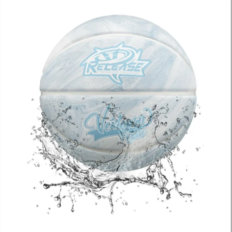 VEIDOORN PU Basketball White Blue Size 7 Street Training Competition Unisex-3