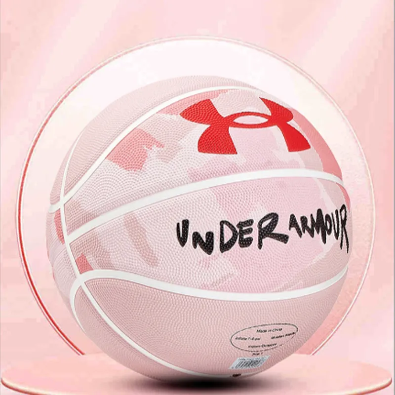 Under Armour Rubber Basketball Sky Pink Size 7 Training Competition Unisex-7