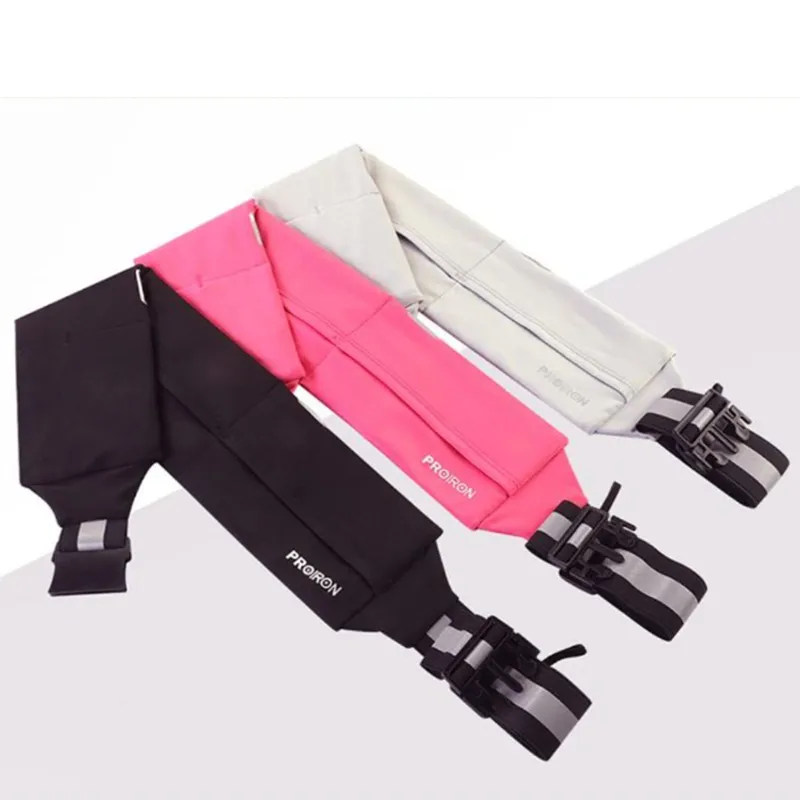 PROIRON Running Equipment Running Fanny Pack Milk Silk High Rebound Elastic Webbing Unisex Multicolor-3