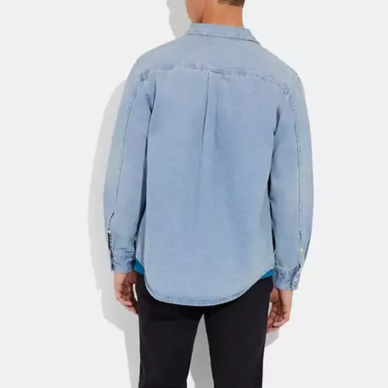 COACH Shirts Men Blue-2