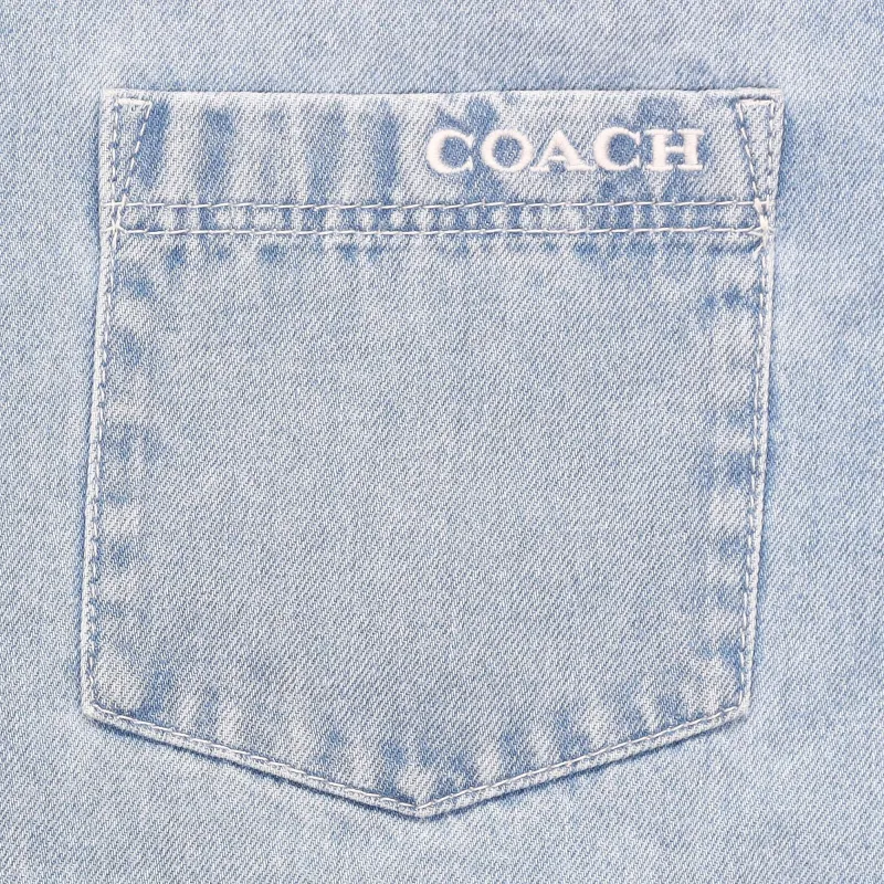 COACH Shirts Men Blue-3