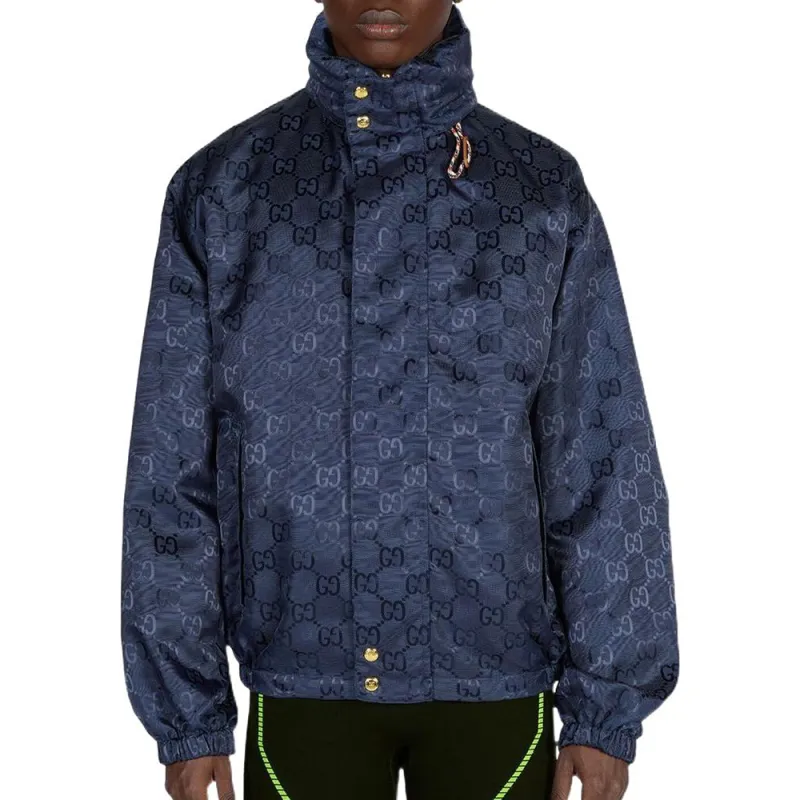 GUCCI Monogram Jacquard Hooded Jacket-3