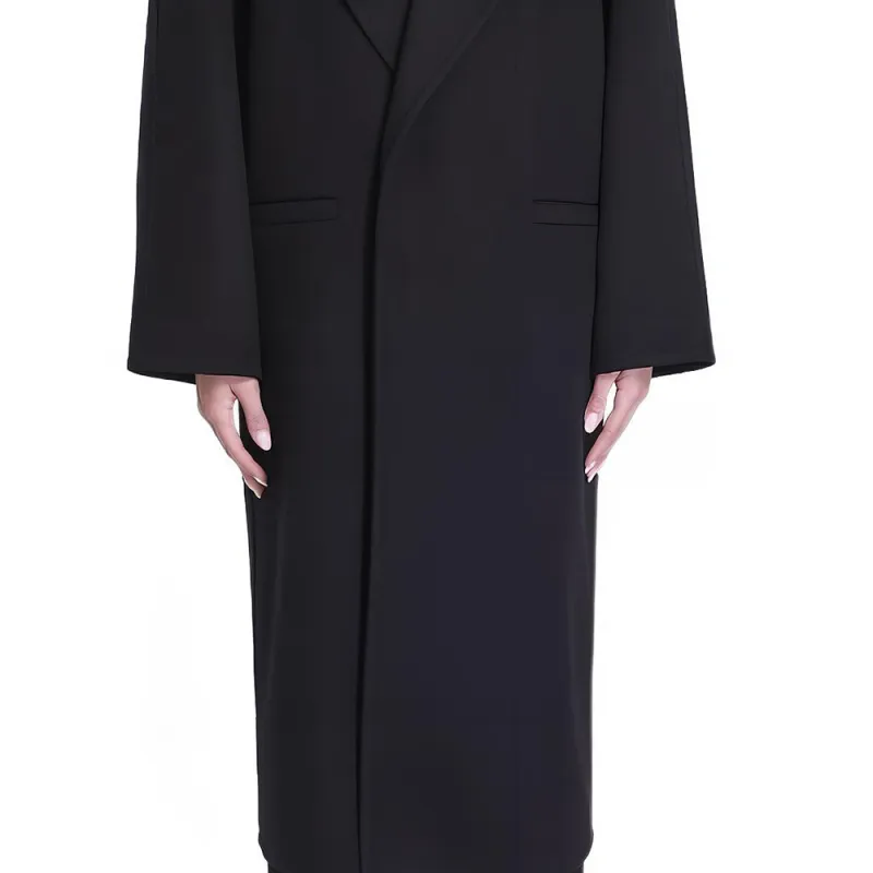 SAINT LAURENT Oversized Long Sleeved Coat-5
