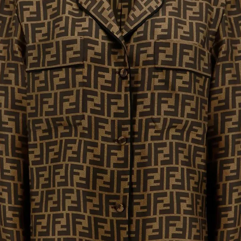 FENDI Shirts Women's Brown-6