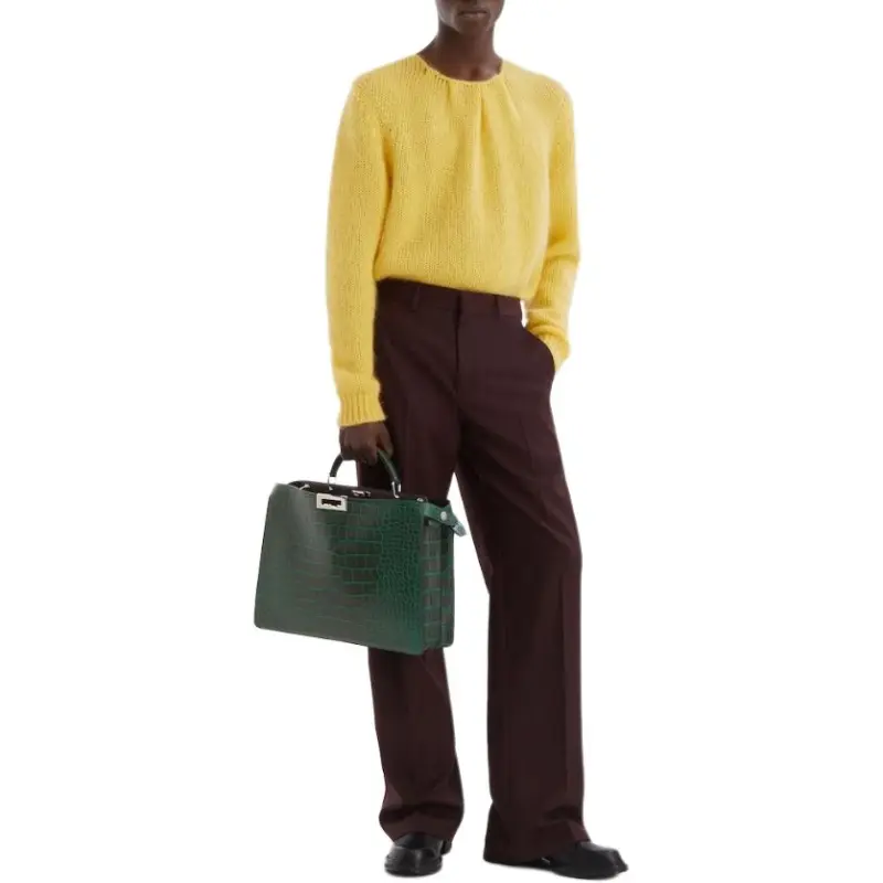 FENDI Long Sleeved Crewneck Knitted Jumper-2