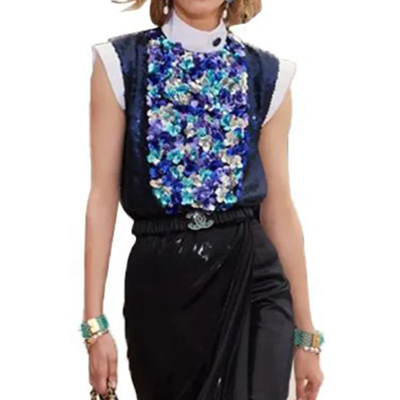 CHANEL Shirts Women's Marine Blue-1