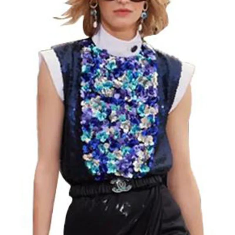 CHANEL Shirts Women's Marine Blue-2