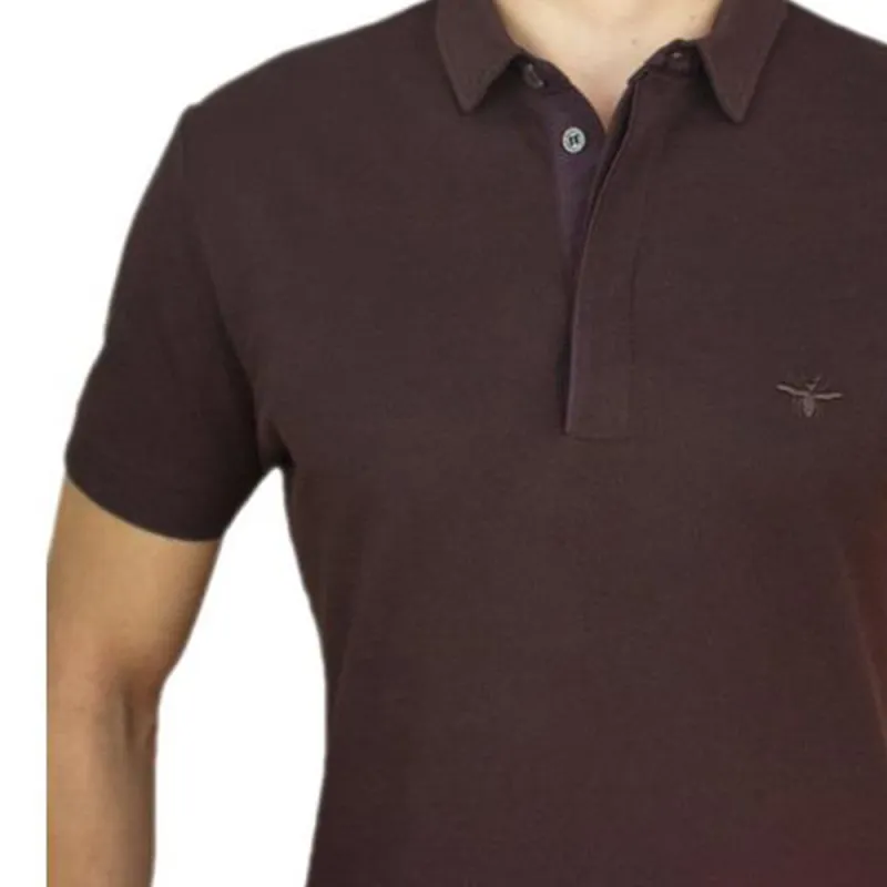 DIOR Polo Shirts Men Burgundy-2