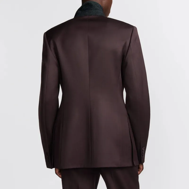 DIOR SS24 Business Suits Coats Men's Dark Red-3