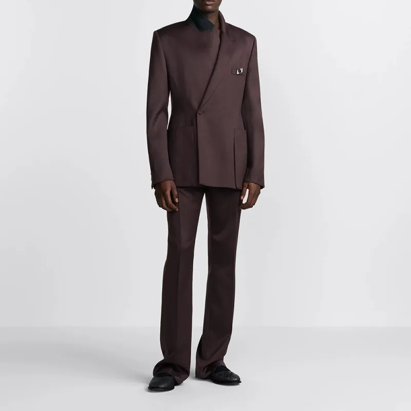 DIOR SS24 Business Suits Coats Men's Dark Red-1