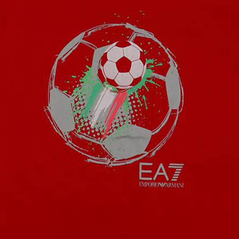 EMPORIO ARMANI EA7 Soccer Jerseys Men Red-3
