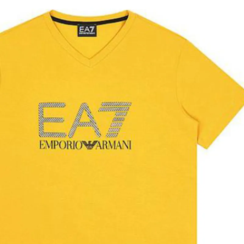 EMPORIO ARMANI EA7 T Shirts Men Yellow-4