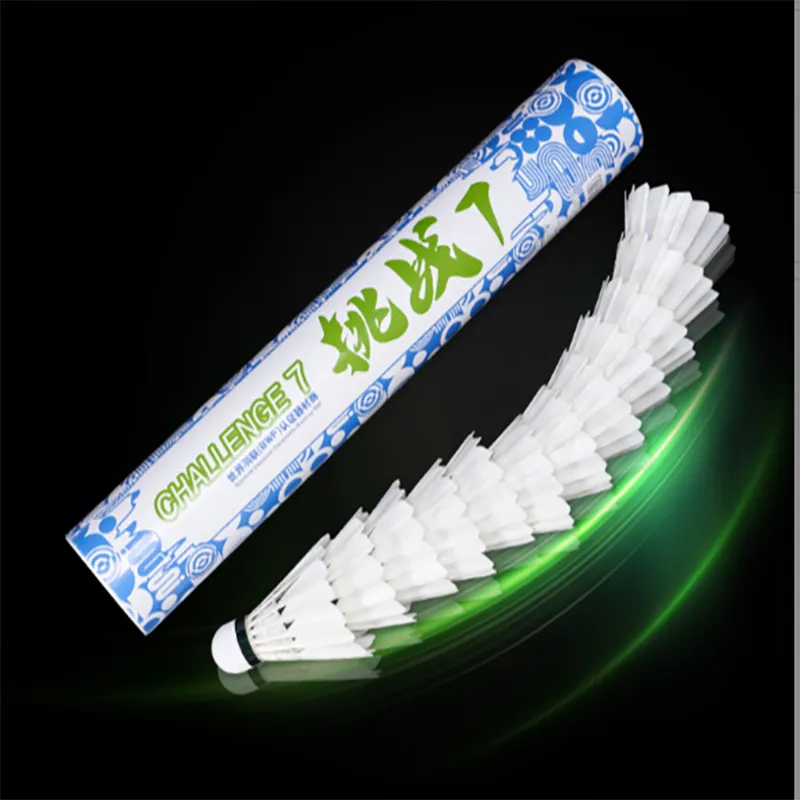 KUMPOO Challenge 7 Duck Feather Shuttlecock 12 Pack Duck Feather Training Shuttlecocks-7