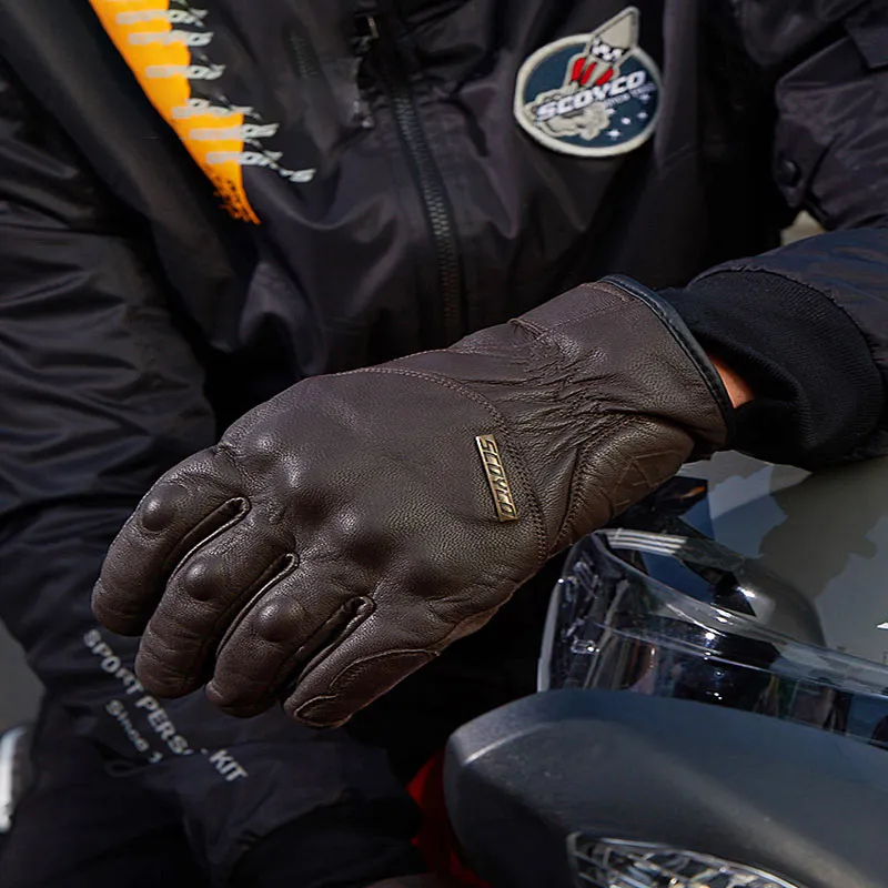 SCOYCO Motorcycle Protective Gears Sheepskin Men's MC131 Wrist Brace-5