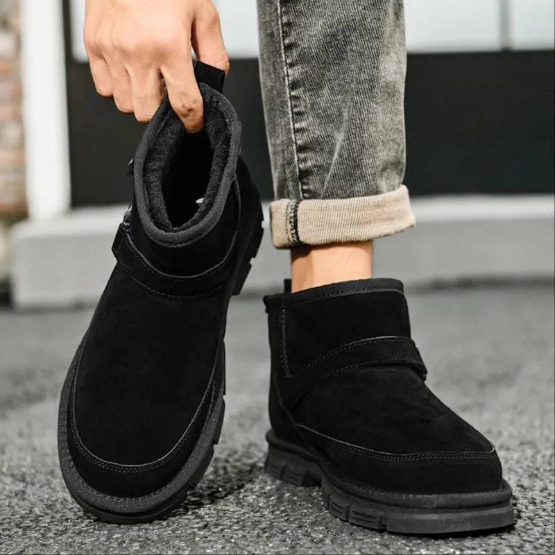 HLA Snow Boots Men Black/Sand-17