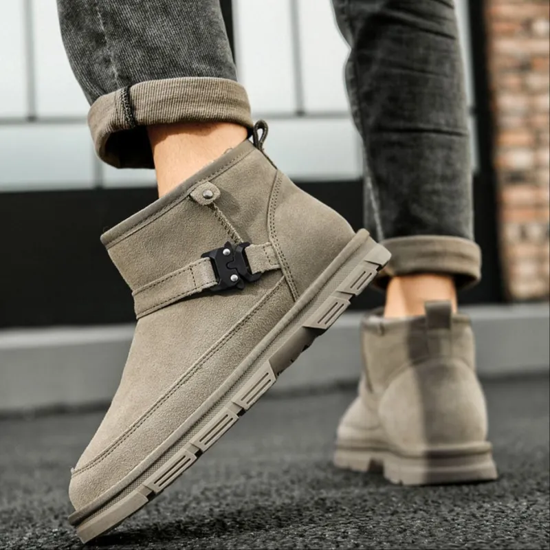 HLA Snow Boots Men Black/Sand-5