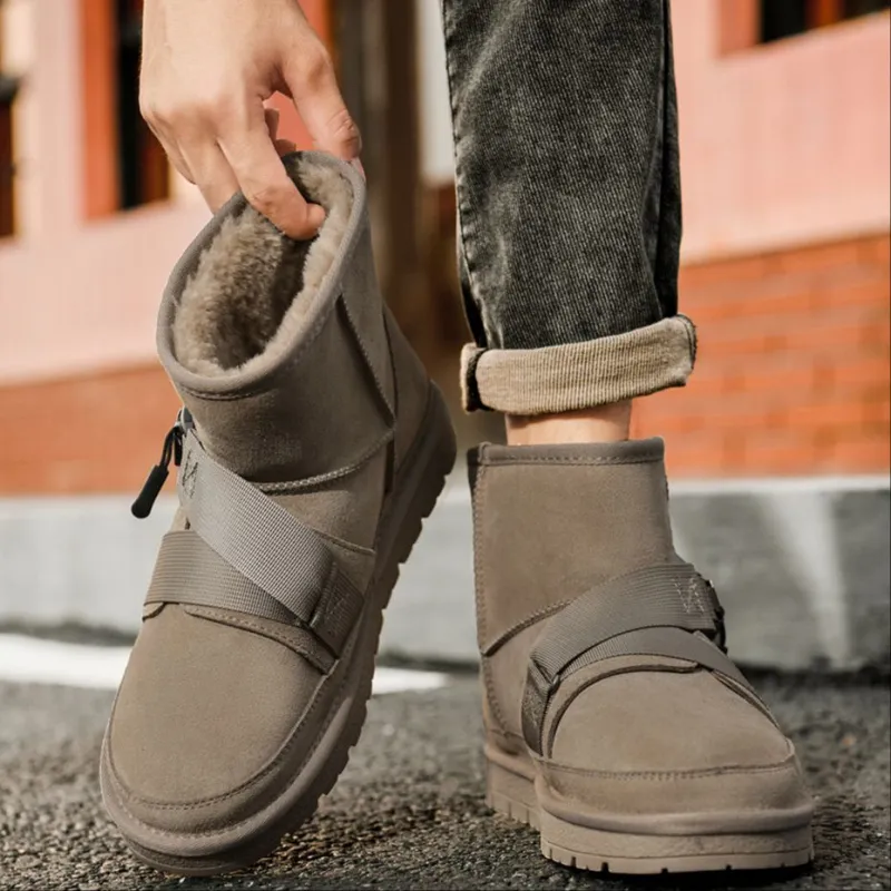 HLA Warm And Wear-Resistant Short Snow Boots Men's-5