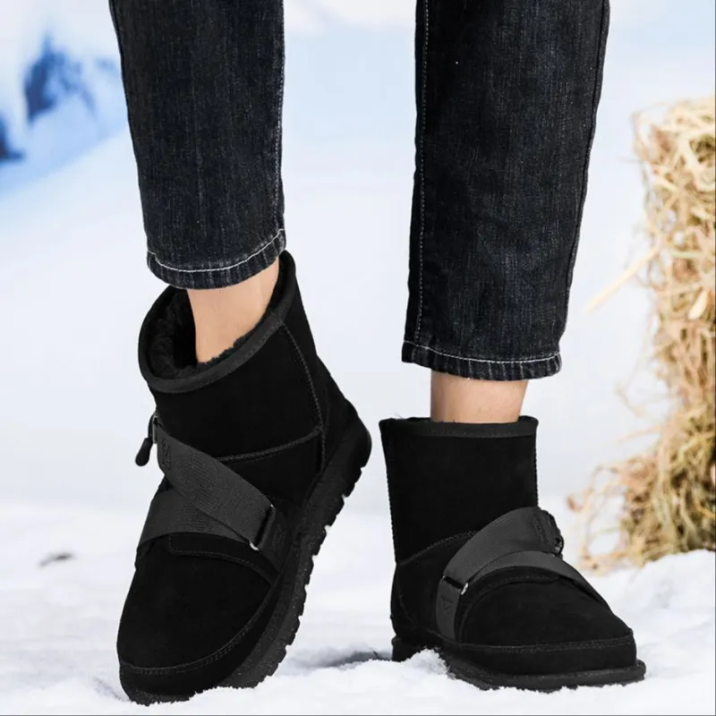 HLA Warm And Wear-Resistant Short Snow Boots Men's-17