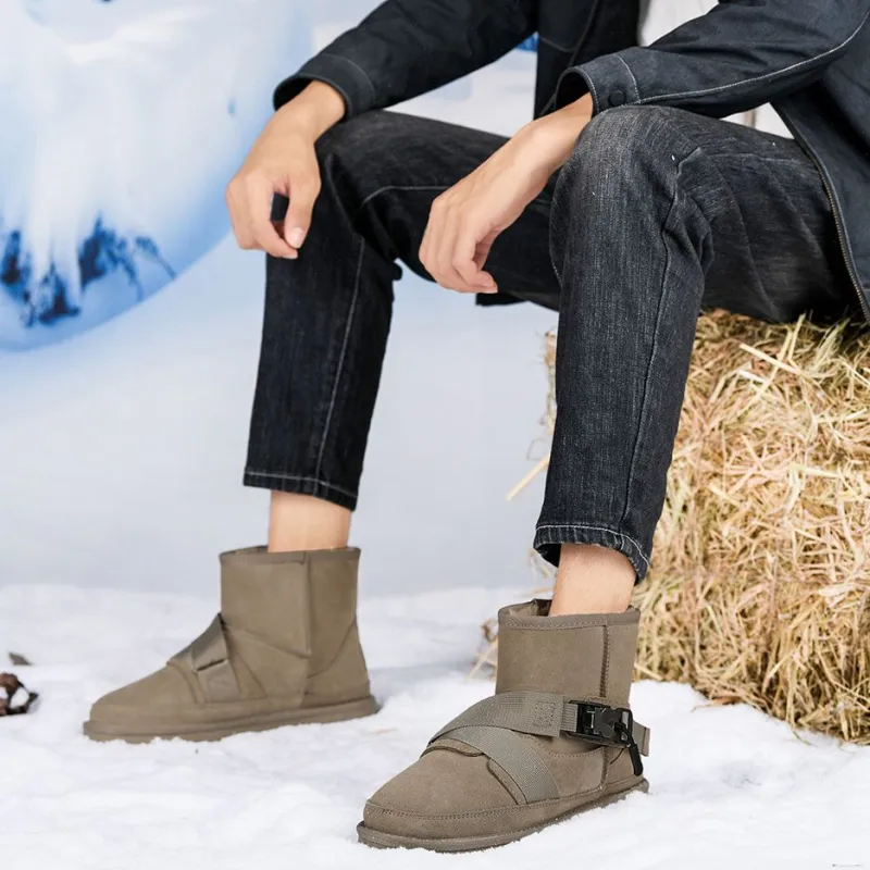 HLA Warm And Wear-Resistant Short Snow Boots Men's-8