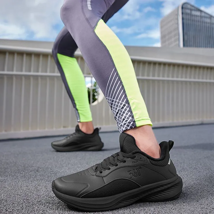 361° Anti Slip Wear Resistant Low Top Running Shoes Men's Obsidian Black-8