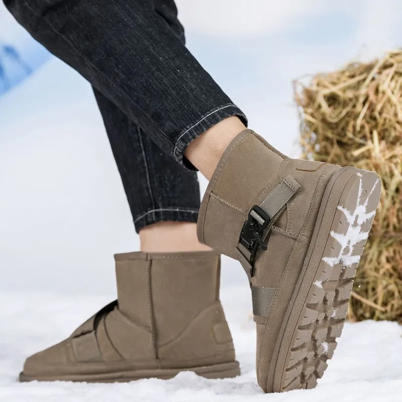HLA Warm And Wear-Resistant Short Snow Boots Men's-7