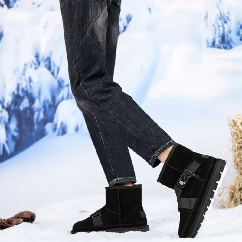 HLA Warm And Wear-Resistant Short Snow Boots Men's-16