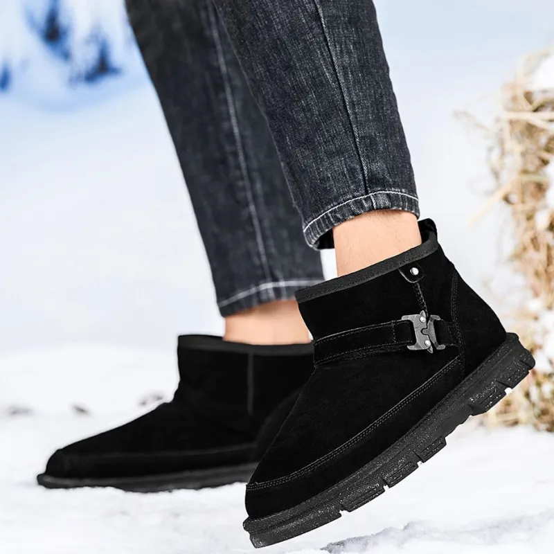 HLA Snow Boots Men Black/Sand-15