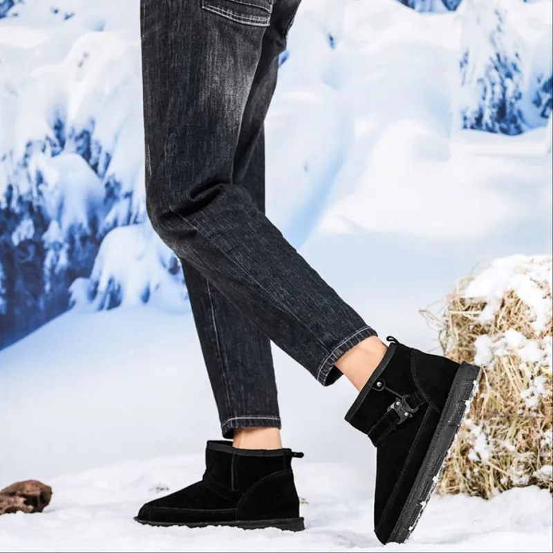 HLA Snow Boots Men Black/Sand-14