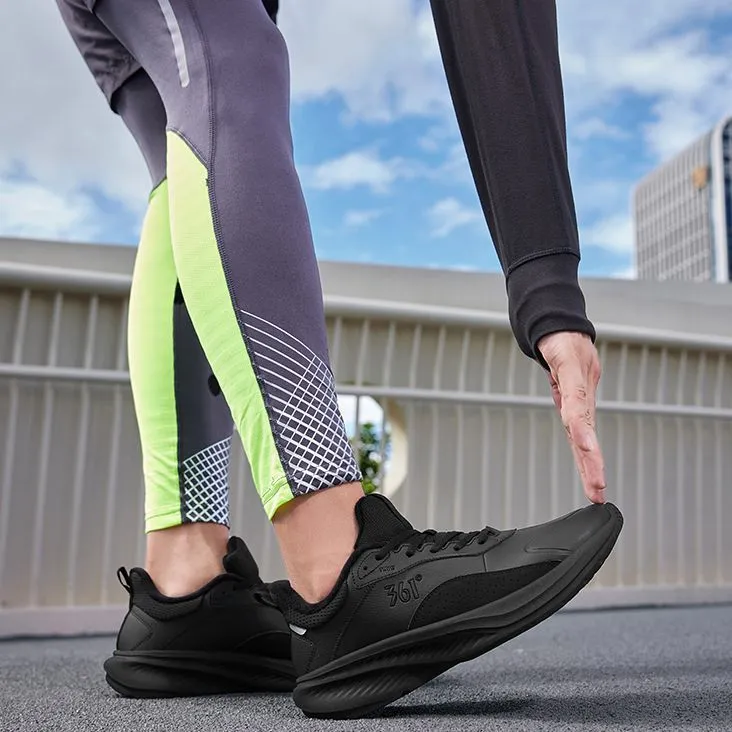 361° Anti Slip Wear Resistant Low Top Running Shoes Men's Obsidian Black-9