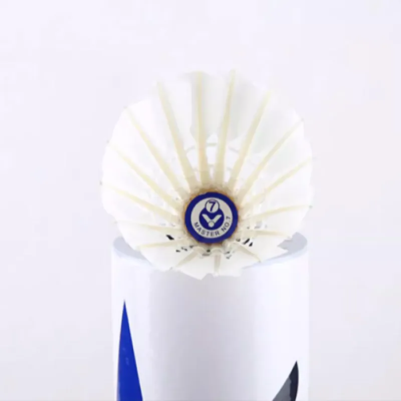 VICTOR Master Collection MS7 Goose Feather Shuttlecock 12 Pack Goose Feather Training Shuttlecocks-1