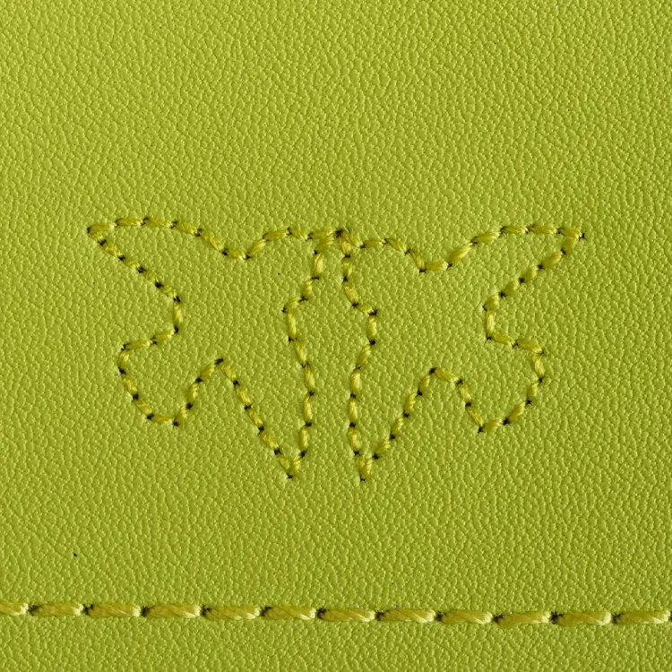 PINKO Love Bell Calfskin Bacchus Bag, Crossbody Bag, Shoulder Bag Extra Mini Women's Lime-4