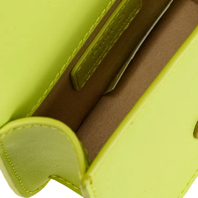PINKO Love Bell Calfskin Bacchus Bag, Crossbody Bag, Shoulder Bag Extra Mini Women's Lime-5
