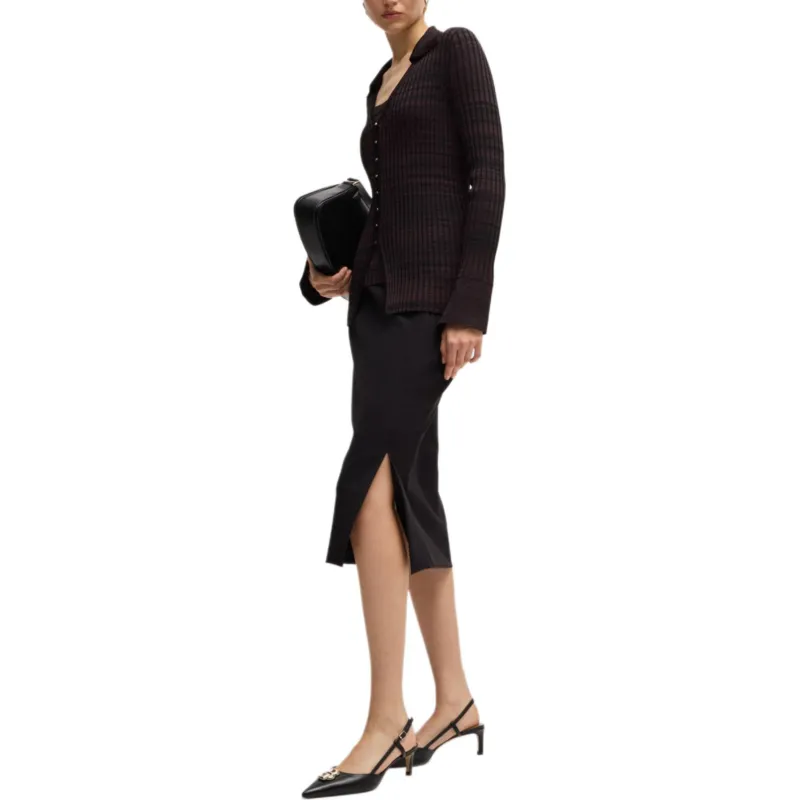 HUGO BOSS FW24 Knitwear Women's Dark Purple-3
