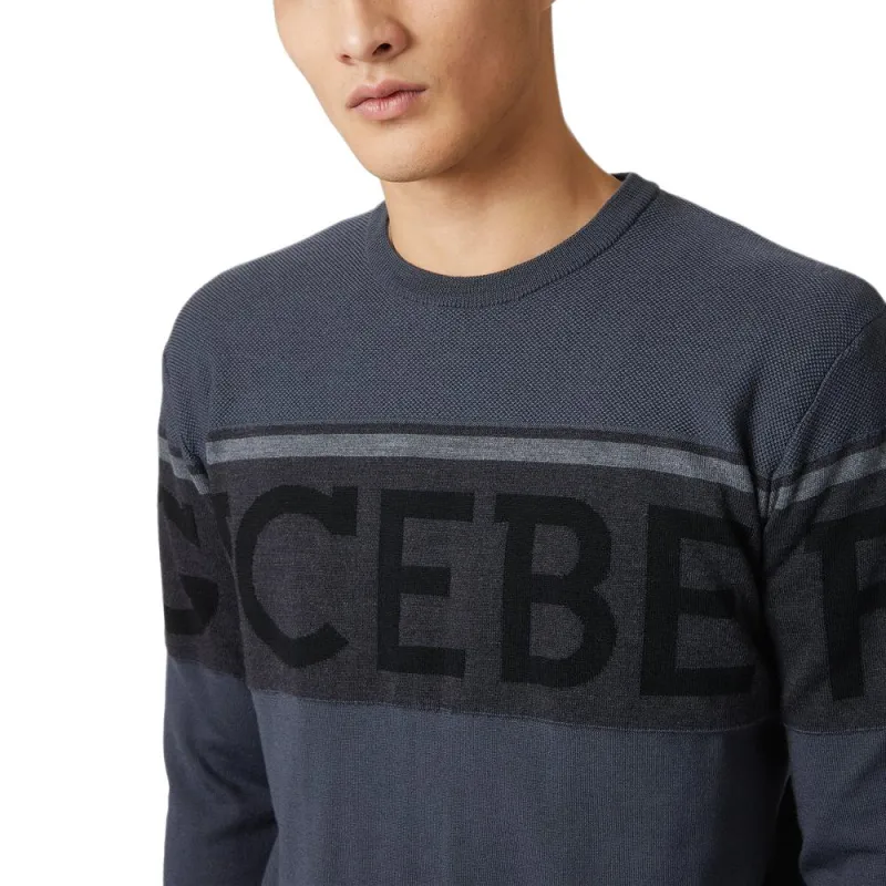 Iceberg Jacquard-logo Wool Sweater-5