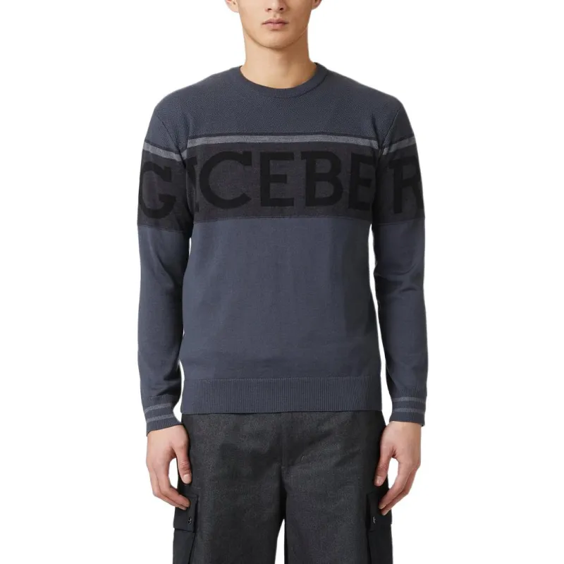 Iceberg Jacquard-logo Wool Sweater-1