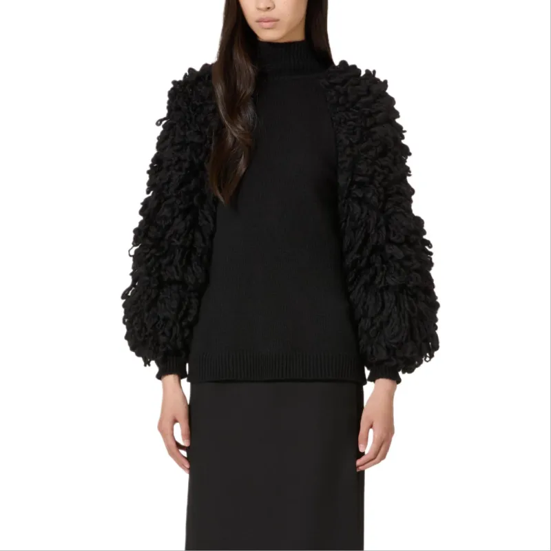 Valentino High Neck Fringe Detailed Jumper-2