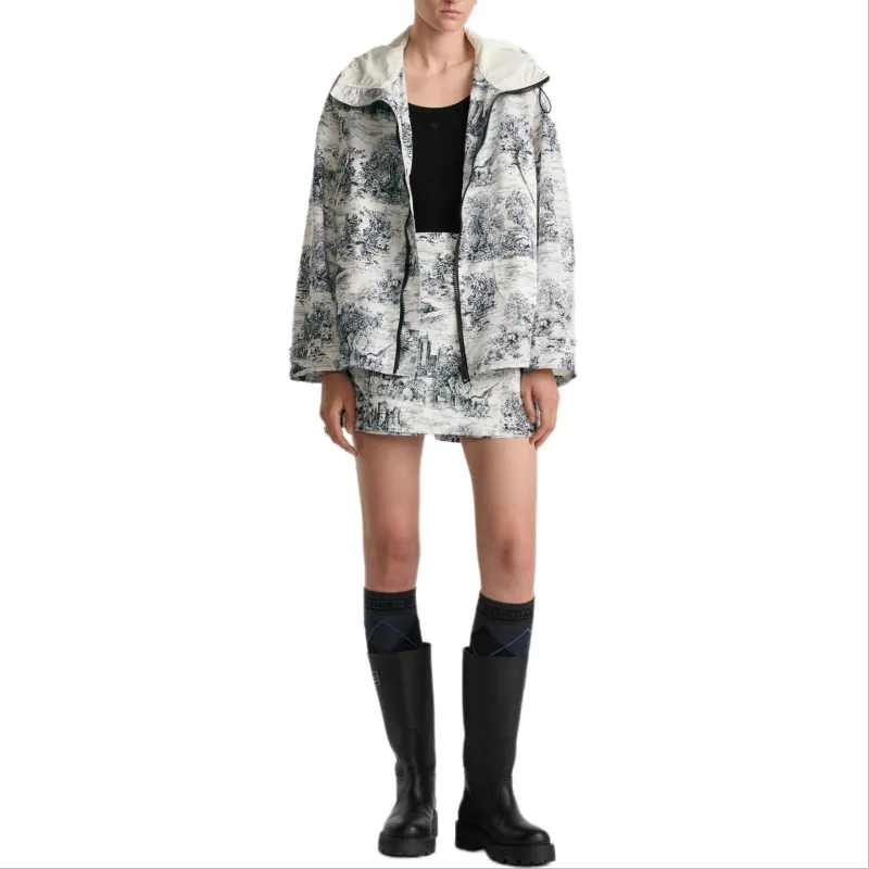 DIOR FW24 Jackets Coats Women's Blue White Mixed Color-2
