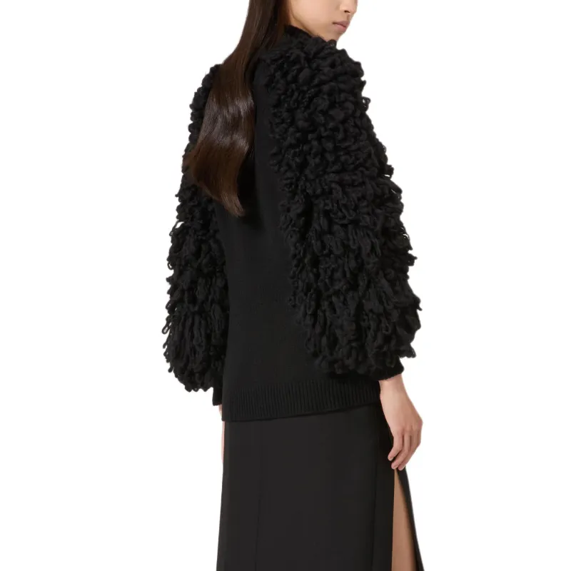 Valentino High Neck Fringe Detailed Jumper-3